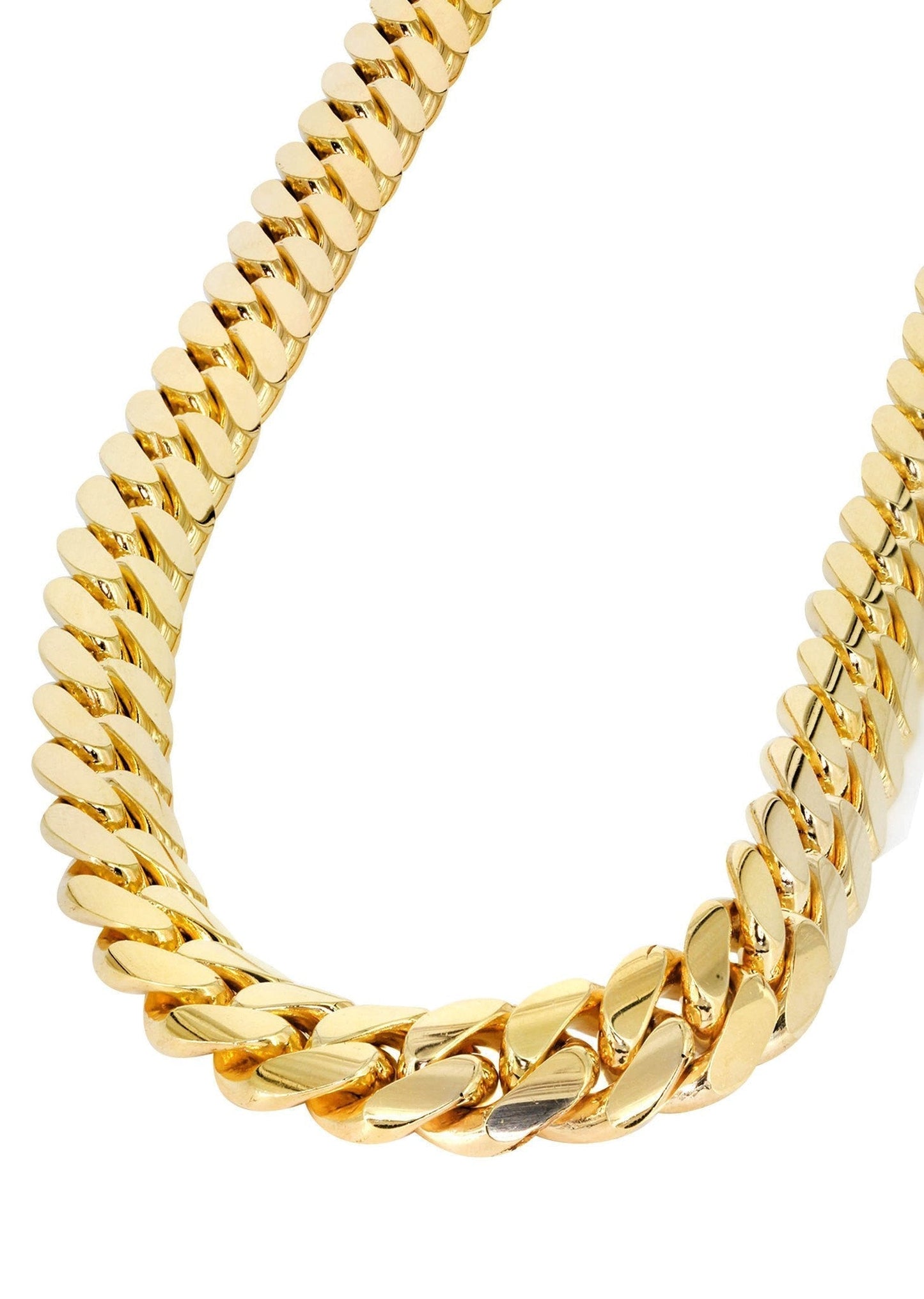 14k Yellow Solid Miami Cuban Link
