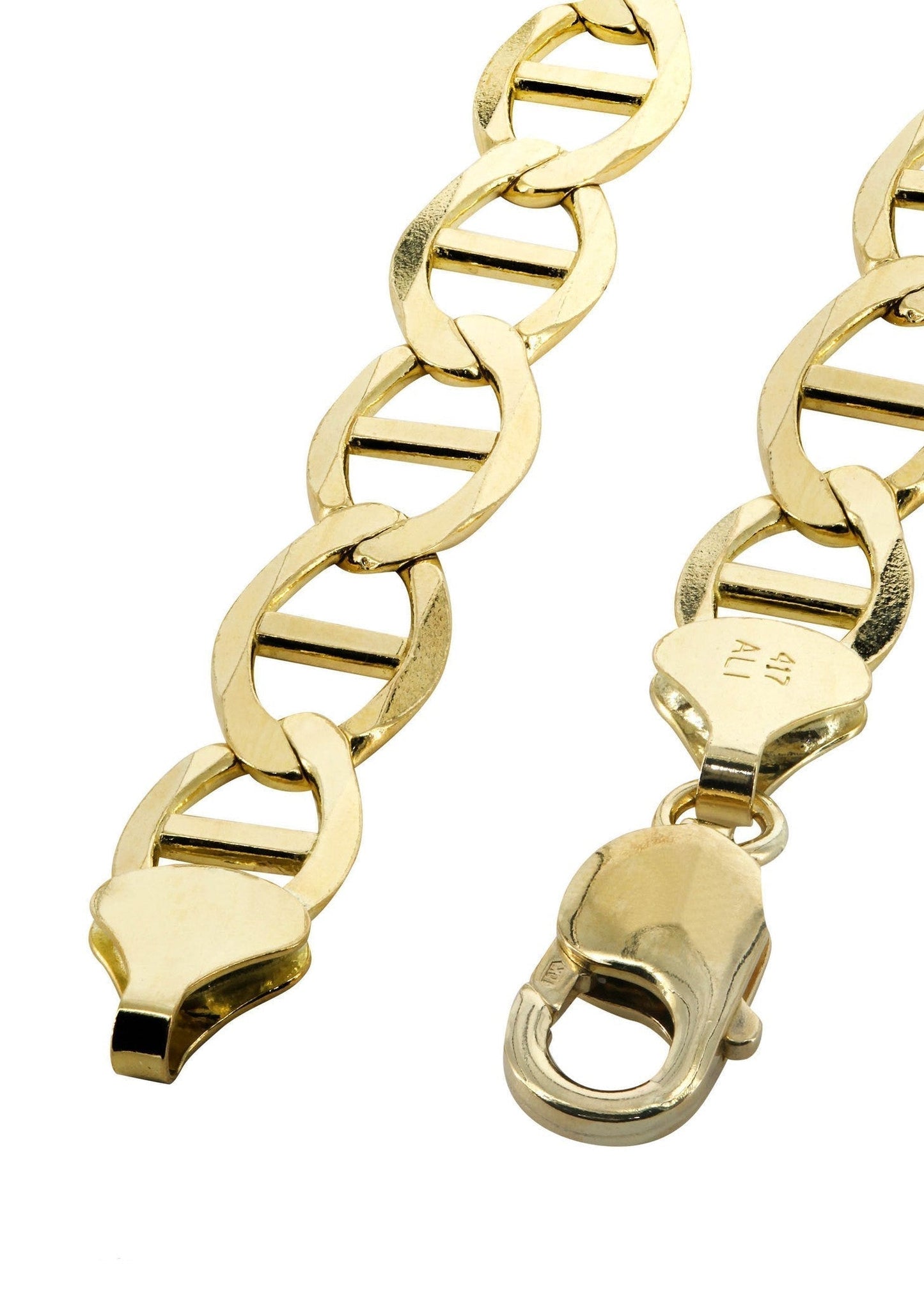 10k Yellow Solid Mariner Bracelet